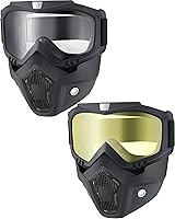 Vista 10 de Frienda Gafas de motocicleta Casco Gafas de montar Gafas con cubierta facial