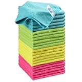 HOMEXCEL Microfiber Cleaning Cloth, 24 Pack Cleaning Rags, Cleaning Towels with 4 Color Assorted, 11.5
