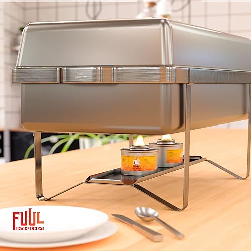 Miniatura 5 de Combustible para rozar 6 horas, paquete de 12 latas para platos de rozamiento, juego de mecha de calentamiento de alimentos premium con abridor de