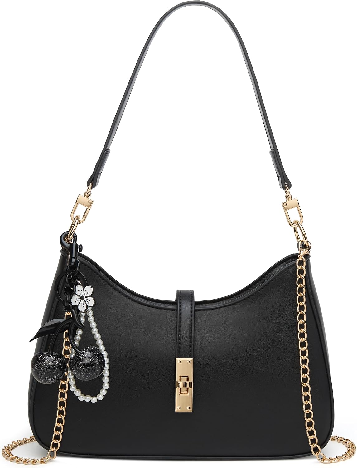Shoulder Bag for Women Small Clutch Underarm Handbag Cute Hobo Cherry Purse