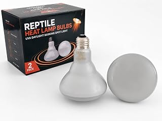 Reptile Heat Lamp Bulbs, 2 Pack 150W UVA Daylight Basking Spot Light for Bearded Dragon, Turtle, Lizard, Gecko, Snake and Other Reptiles