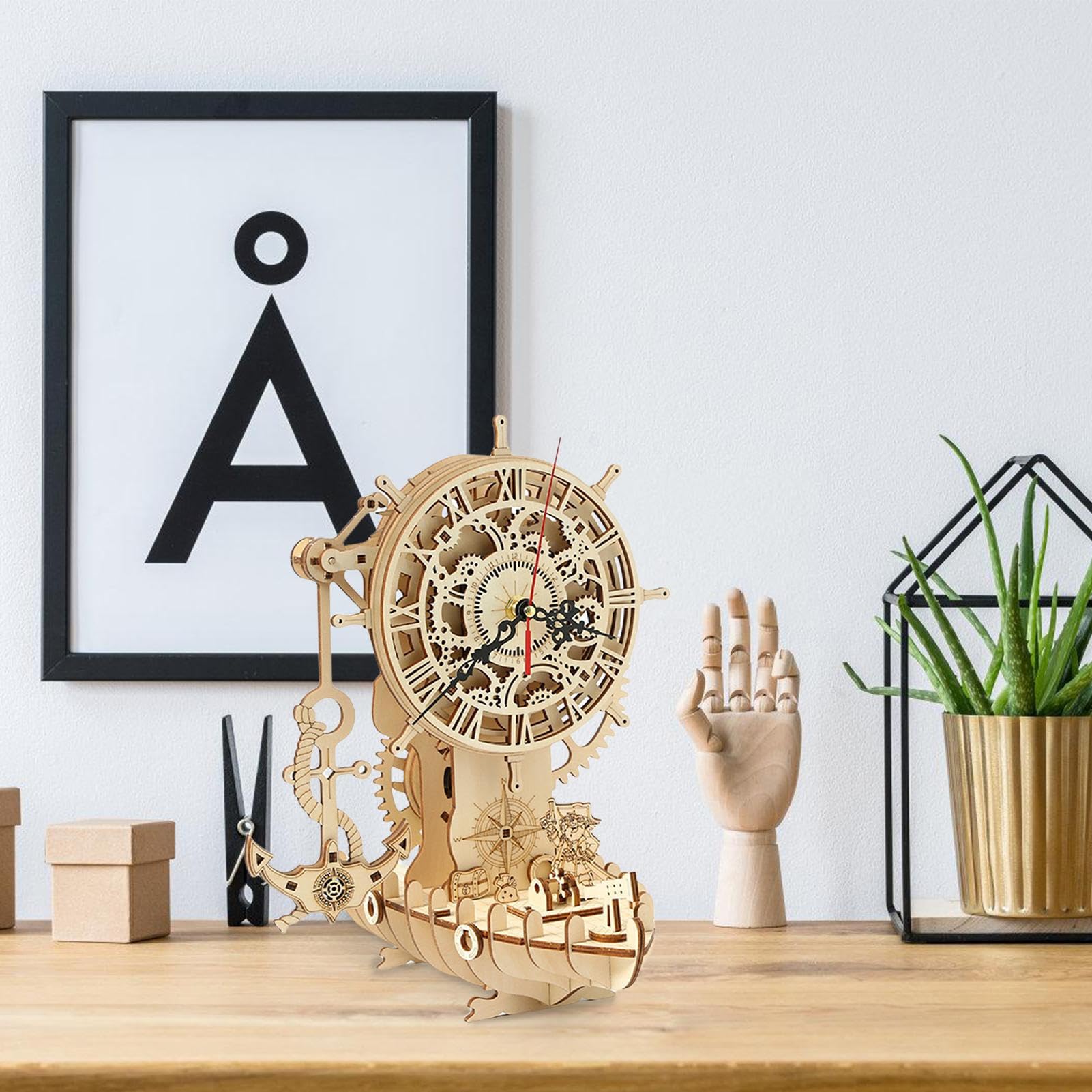 Puzzle 3D-watch puzzle puzzle puzzle in legno, orologio artistico