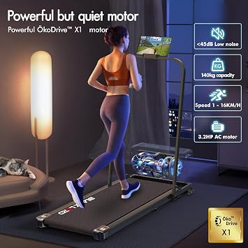BLACK LORD 3.2HP Walking Pad with Handle, 9% Incline Foldable Under Desk Treadmills for Home, LED Display, 12 Programs, App/Wristband Control, Electric Running Machine for Walking/Jogging/Running
