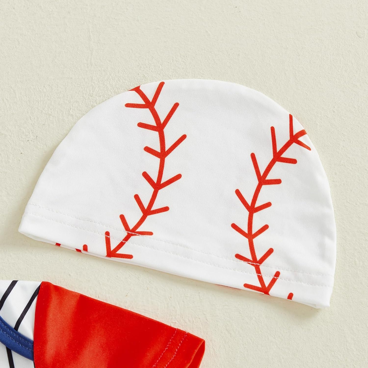 Honganda Infant Baby Boy Baseball Outfits Letter Print Striped Romper Bodysuit with Pants Hat 3Pcs Summer Clothes Set - Image 6