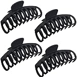 OWIIZI Large Hair Claw Clips for women, 4.3 Matte Jumbo Hair Clips Non-Slip Ponytail Barrette Strong Hold Claw Clips for girls Long Thick Hair (4packs)