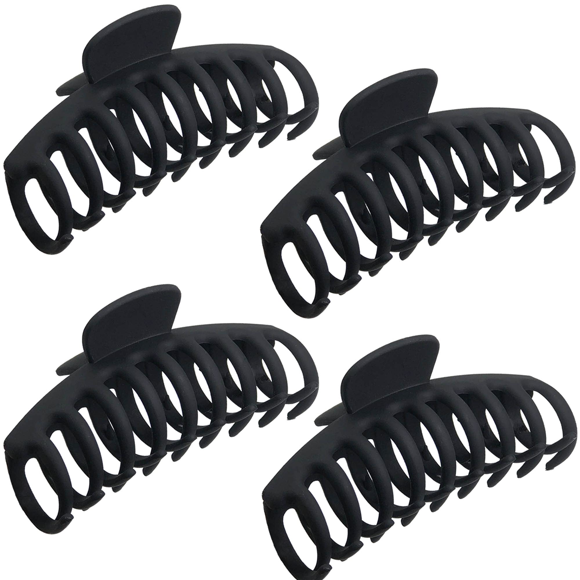 OWIIZI Large Hair Claw Clips for women, 4.3" Matte Jumbo Hair Clips Non-Slip Ponytail Barrette Strong Hold Claw Clips for girls Long Thick Hair (