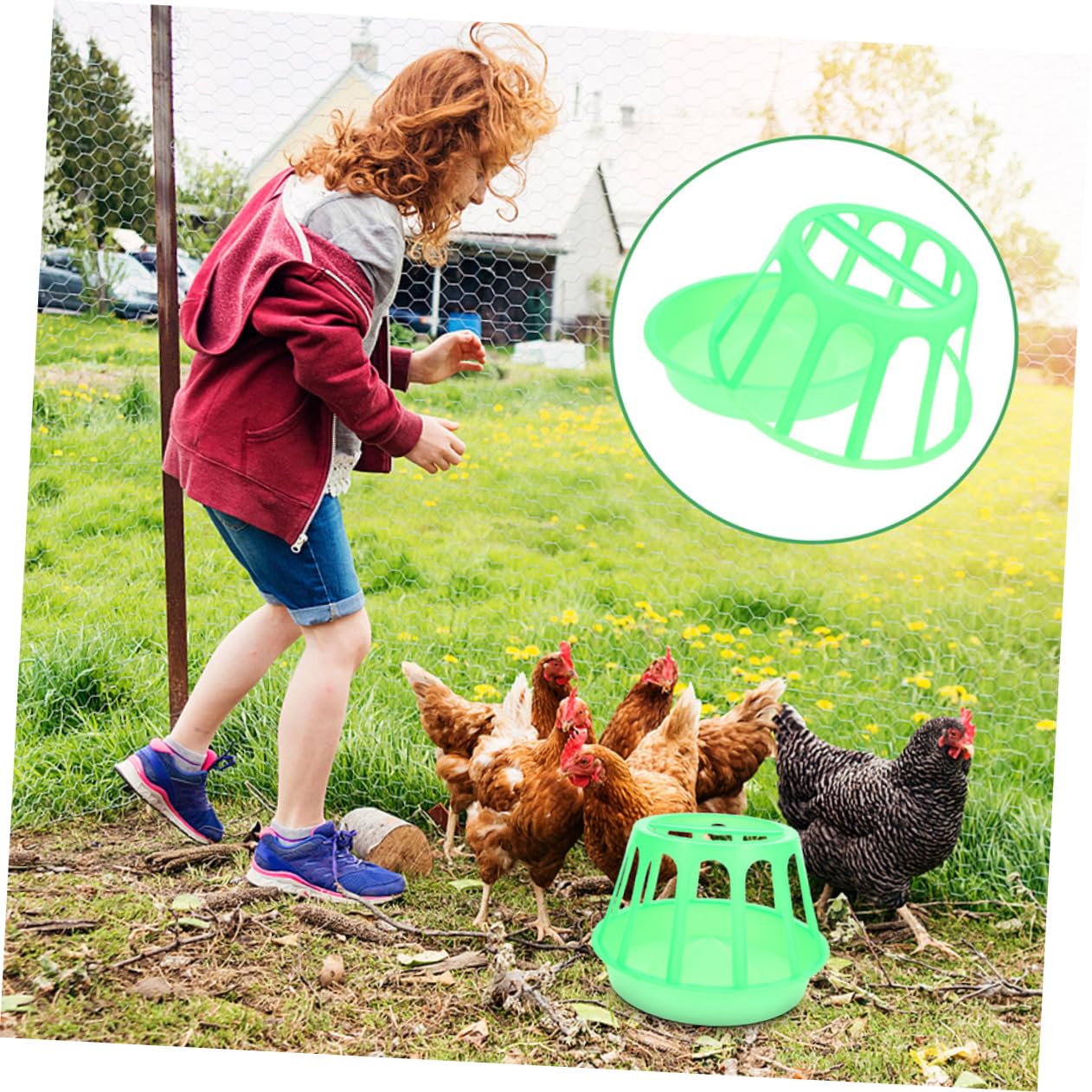 Sosoport 2pezzi Mangiatoia Per Pollame Alimentare Antispreco Per Galline e Facile e Resistente Allevamento e