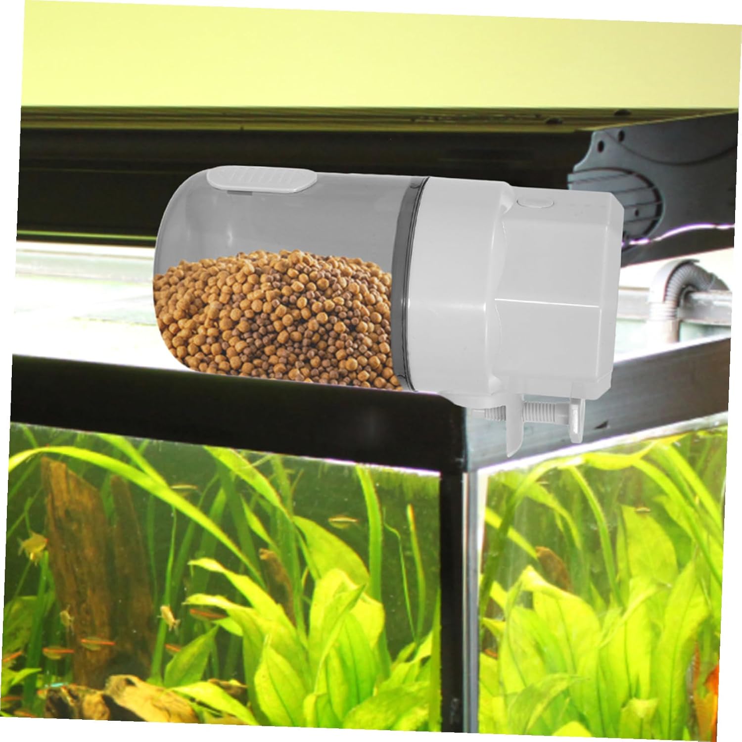 Automatic Fish Feeder Capacity Tank Battery Operated Timer for Aquarium Turtle Koi and Small Tank Feeding Easy to Install and Clean Feeding Control Auto Fish Food Dispenser
