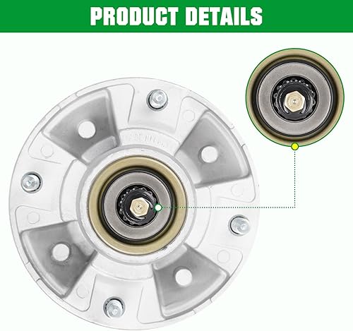 Miniatura 4 de Youxmoto Conjunto de husillo de cubierta apto para John Deere X475 X485 X495 X520 X500 X530 LT133 LT155 LT166, reemplaza AM124498 AM131680 AM135349