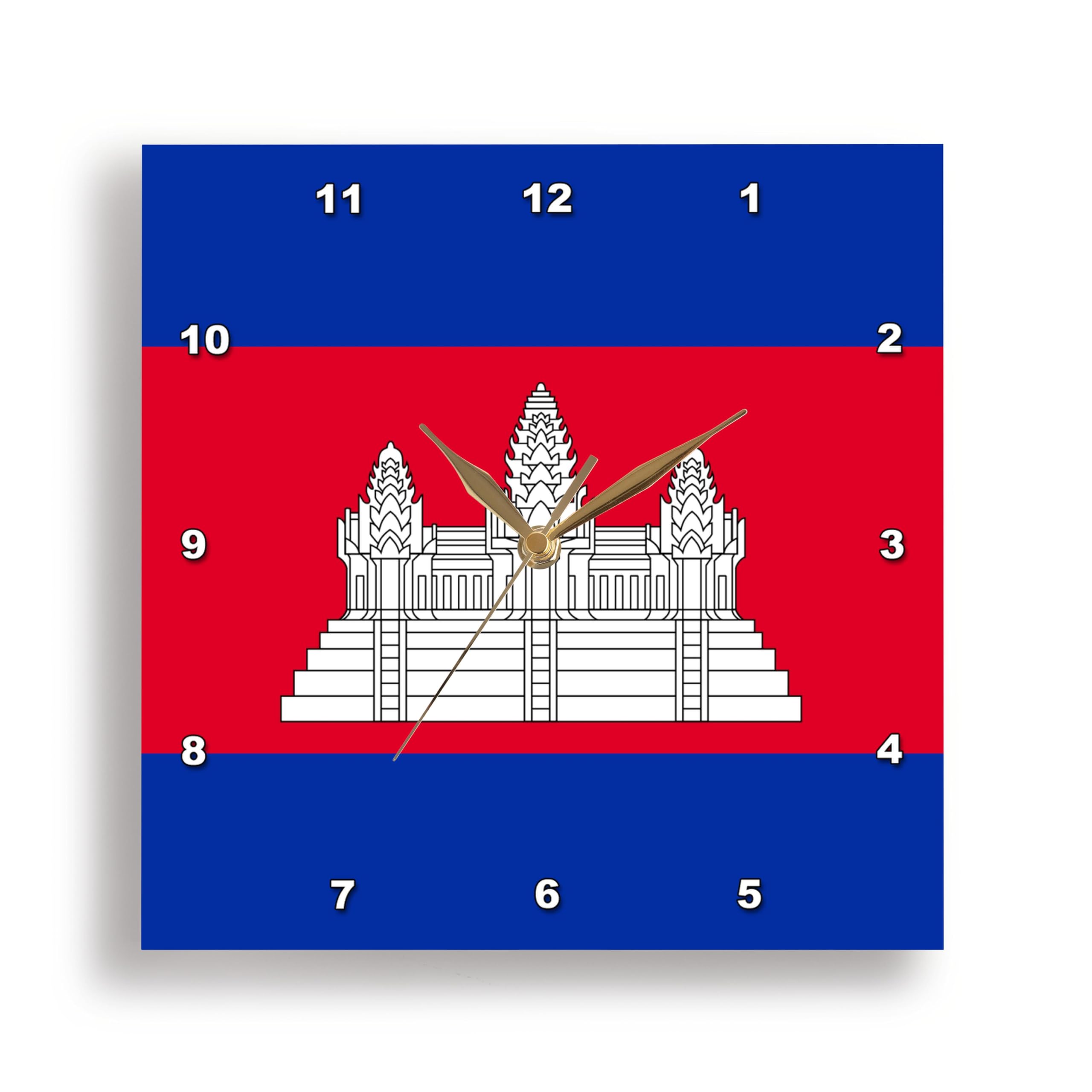 3drose Gartenflagge Kambodscha – 12x18 Zoll, Polyester, Einseitig Bedruckt Mit Angkor Wat Motiv