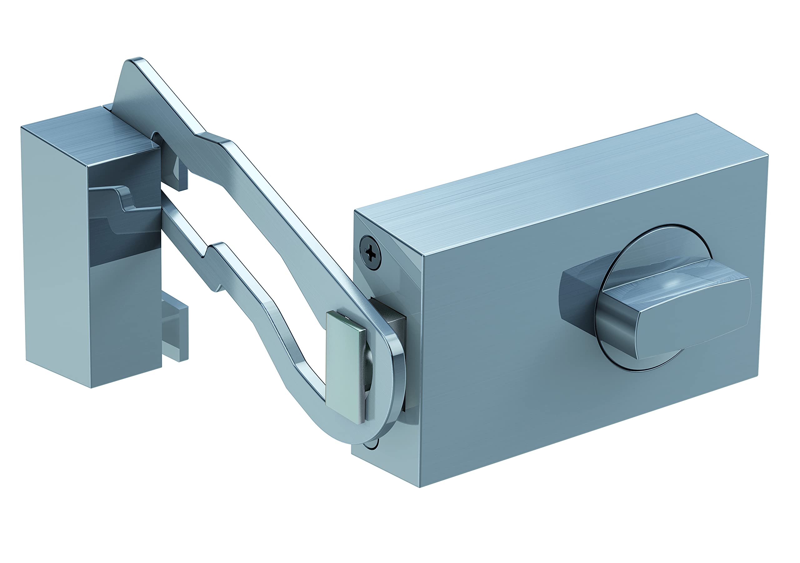 BASI juego de cerradura adicional para puerta con barra de bloqueo y cilindro exterior, pomo giratorio, llave reversible, cerrojo macizo, seguro puertas casa y apartamentos, mandril 70 mm, rectangular