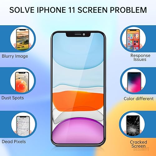Miniatura 4 de BESJMYT Para iPhone 11 Reemplazo de pantalla con sensor de proximidad de auricular 6.1 "Pantalla táctil LCD digitalizador Pantalla completa