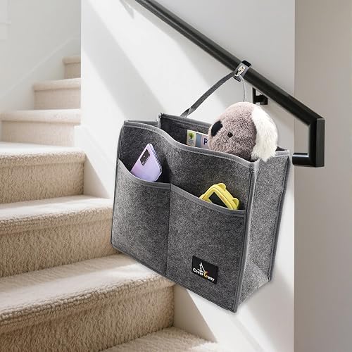 Stair Handrail Caddy Bag for Staircase, Balustrade & Crib Rail,Felt