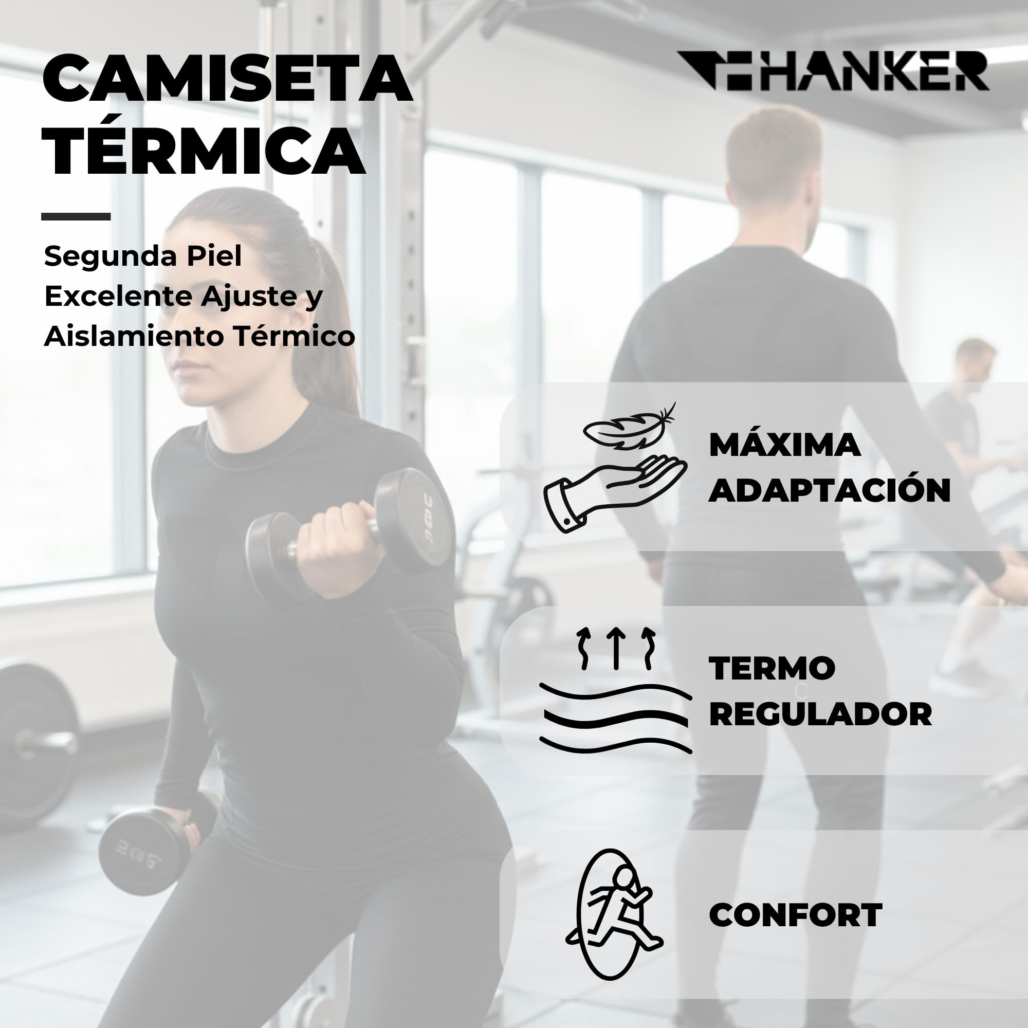 T-shirt thermique de sport de compression unisexe | Manches longues Ajustement idéal pour le cyclisme, la course à pied et le trail running