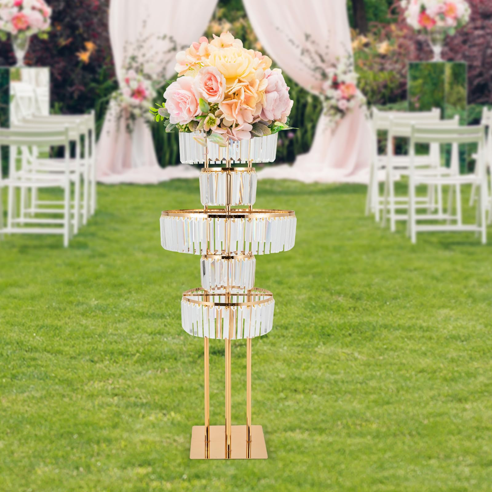 Amazon.com: 5 Tier Wedding Flower Vase Table Top Metal Stand