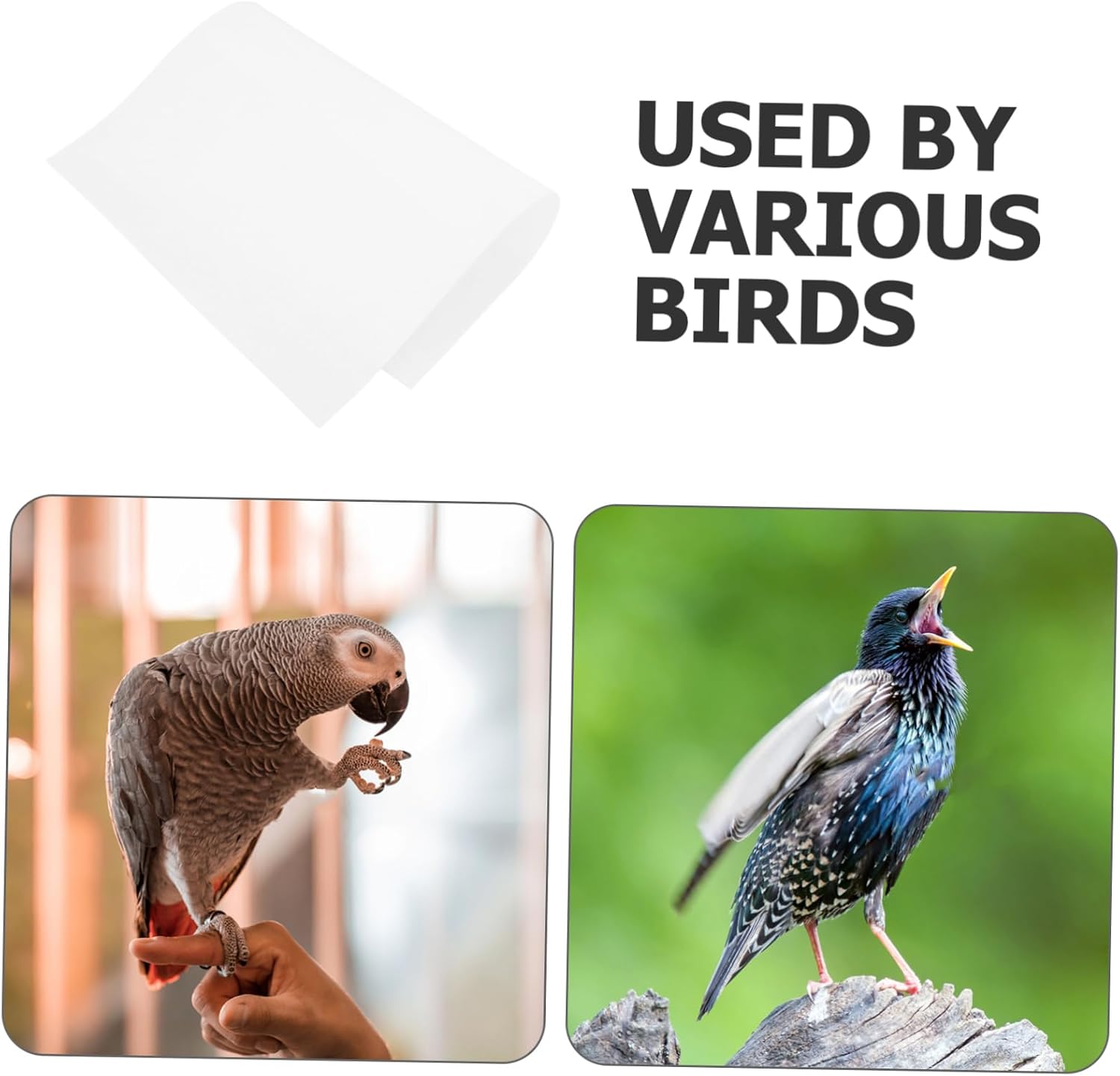 HANABASS 100Pcs Bird Cage Liner Disposable Cushion Pads for Parrot Cages Odorless Easy Clean Liner Mats Convenient Bird Cage Accessories