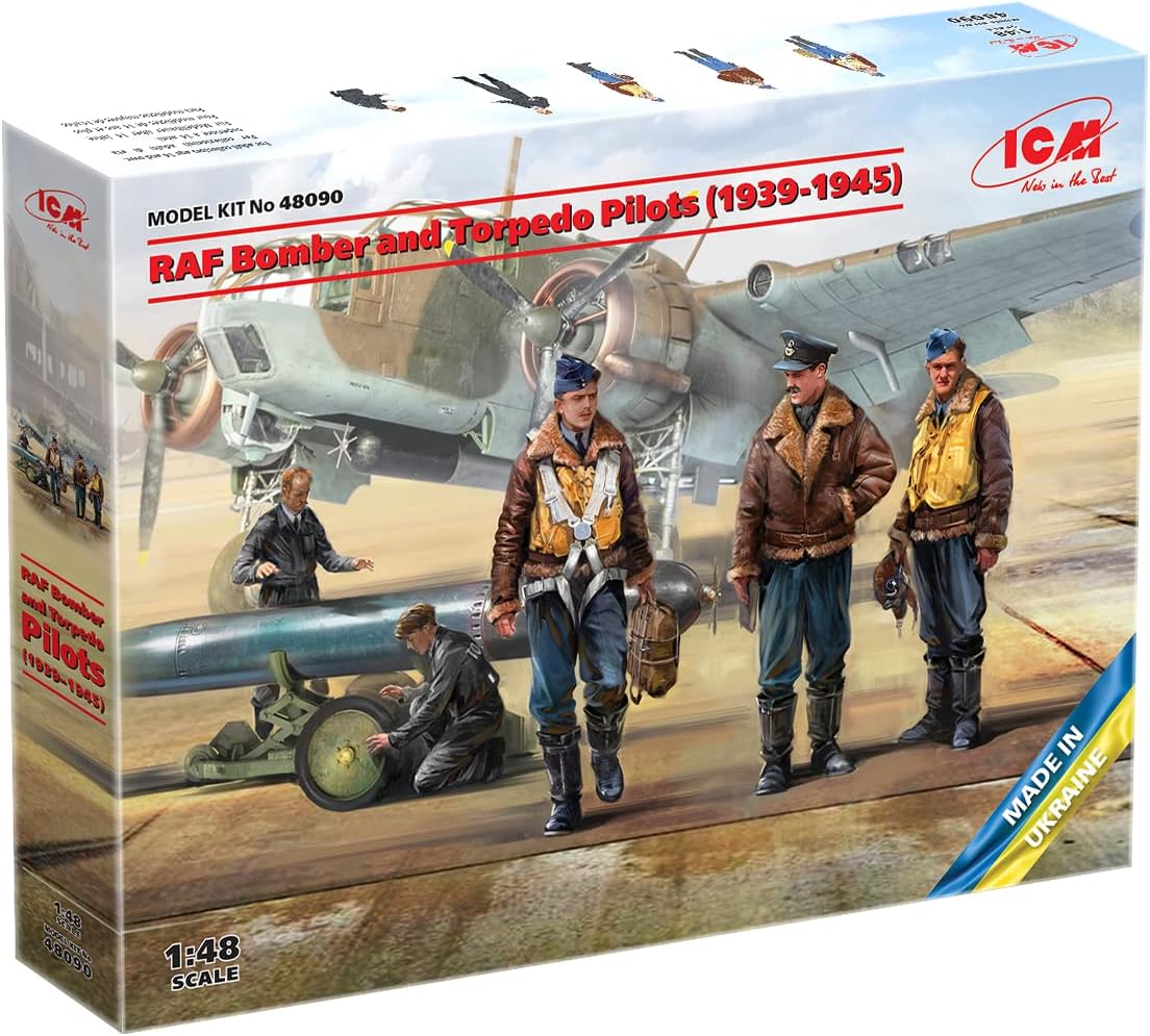 ICM 48090 - RAF Bomber and Torpedo Pilots (1939-1945) - Scale 1:48