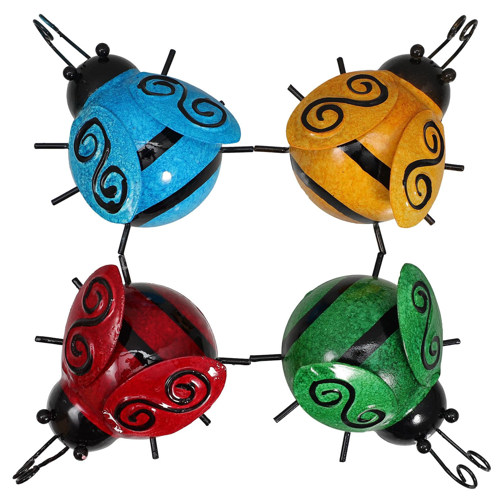 Gatuida 12 Pezzi Decorazione da Parete Coccinella in Ferro, Colori Vivaci