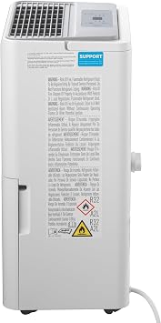 Small Dehumidifier for 2500 Sq.ft, Max 35 Pint/D, Smart Compressor Dehumidifier with Drain Hose, Intelligent Humidistat