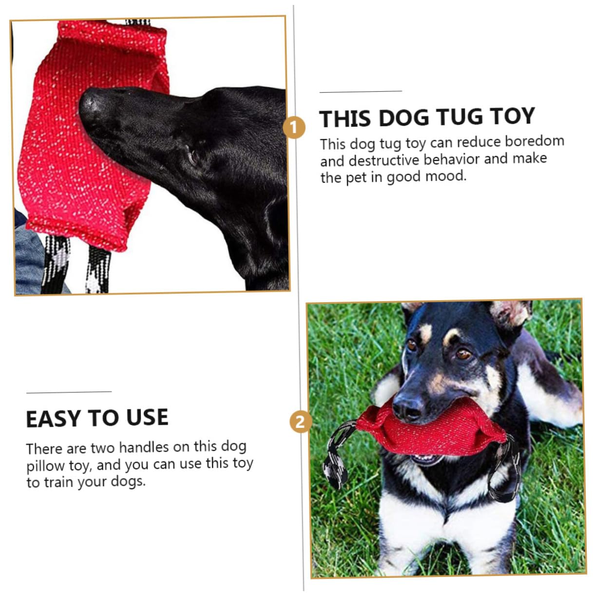 POPETPOP 2 Piezas De Almohada para Morder Bolsa para Morder Palo para Morder Juguete para Mascotas Funda para Mordedura De Perro Almohada para Tirar De Perro Juguete para Masticar