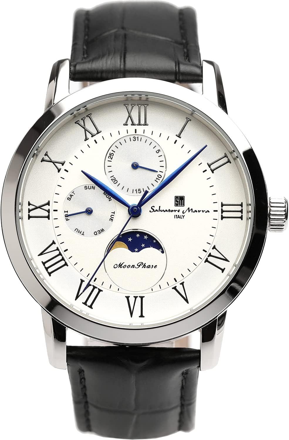 モレラート アマデウス アリゲーター黒 シルバー尾錠付き 20 メンズ