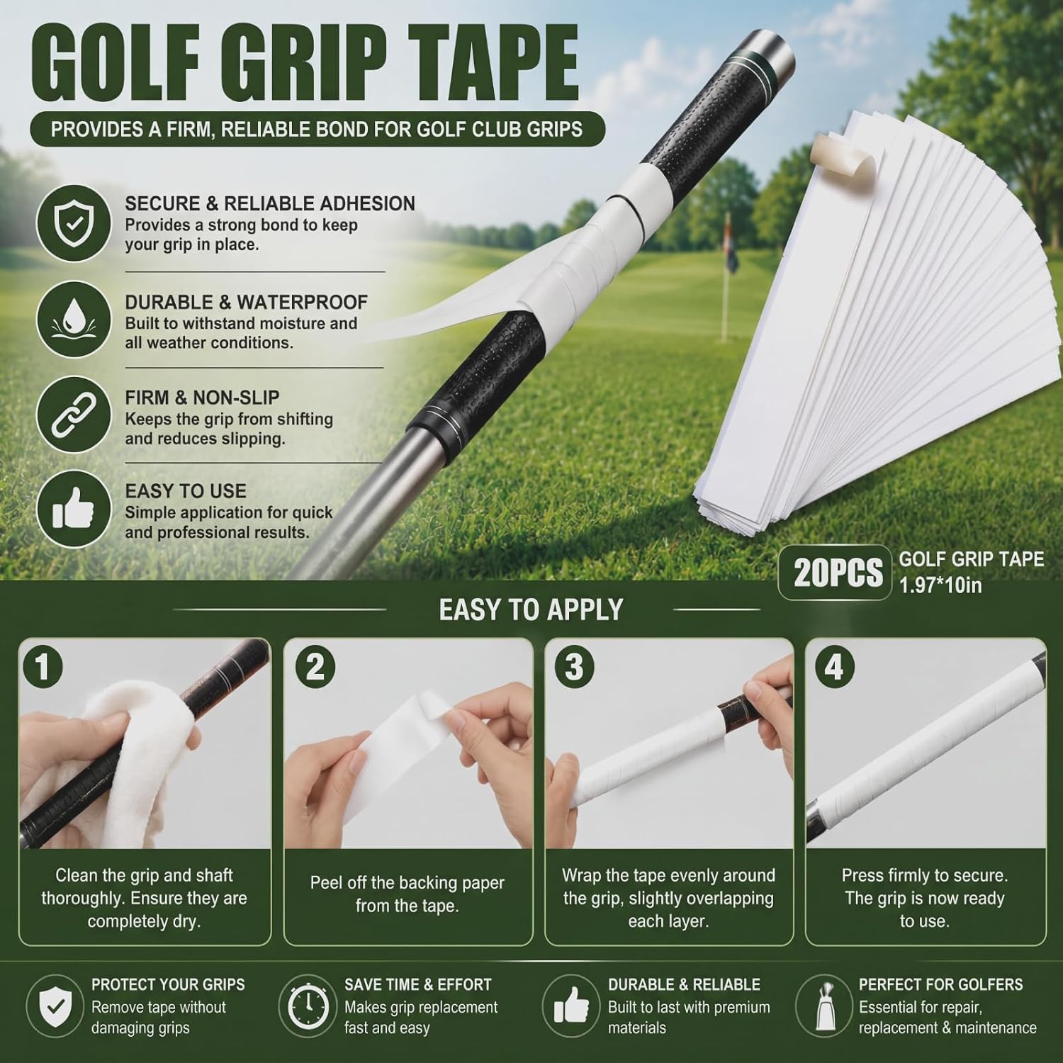 25 Pcs Golf Grip Removal Tool Kit, Include T-Handle Grip Remover Saver, Stripper Remover Tool, Hook Knife, Double Sided Tape and Gloves for Regripping Golf Clubs, Repair Replacement Tools