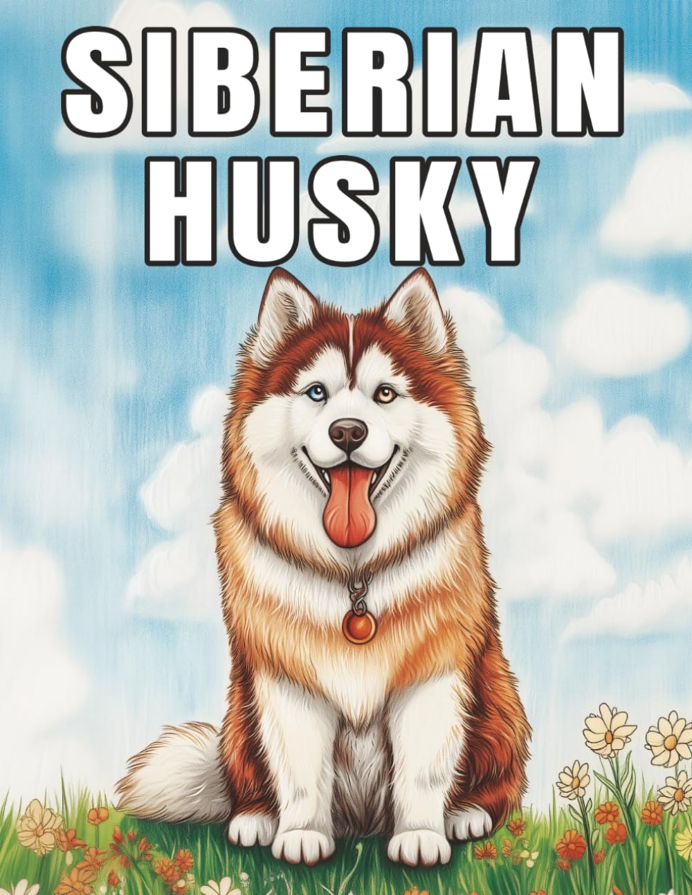 Siberian Husky: Playful Dog Coloring Book with Dogs Character for Stress Relief Relaxation (My Cute Dogs Collection)