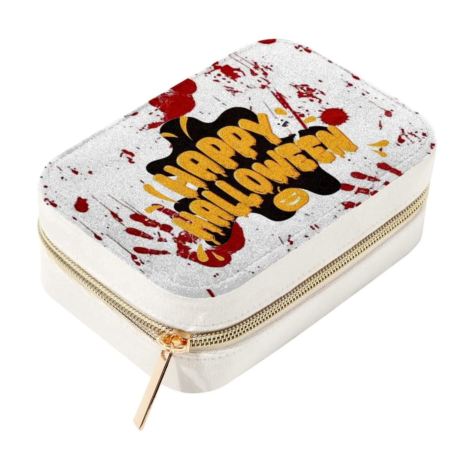 Boîte à bijoux de voyage en velours chic - L'écrin compact style Halloween