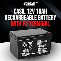 Vista 2 de Casil CA12100 12v 10ah Razor Quad Batería con terminales F2 Compatible con Razor mx500 Razor mx650 W15128190003 Scooter Batería 3 Pack