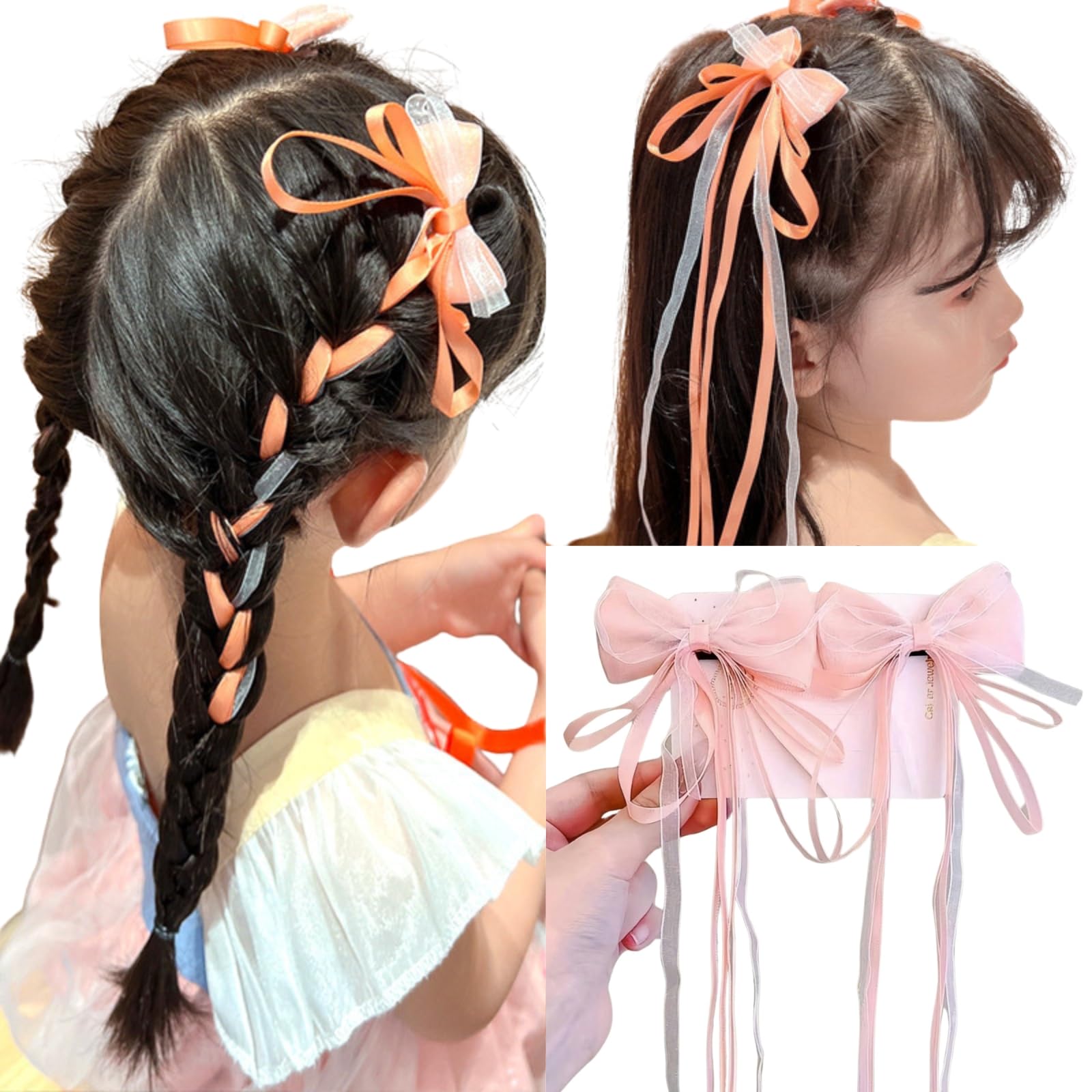 Amazon.co.jp: snugly リボン ヘアアクセ かみどめ ヘアクリップ