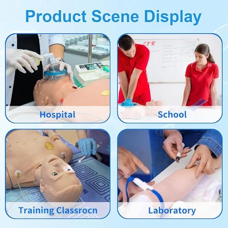 Medical Mannequin for Training Nursing Manikin Full Body Trauma Patient Care Manikin Simulator with CPR, Catheterization & Wound Care Practice for Nursing Students & Medical Schools