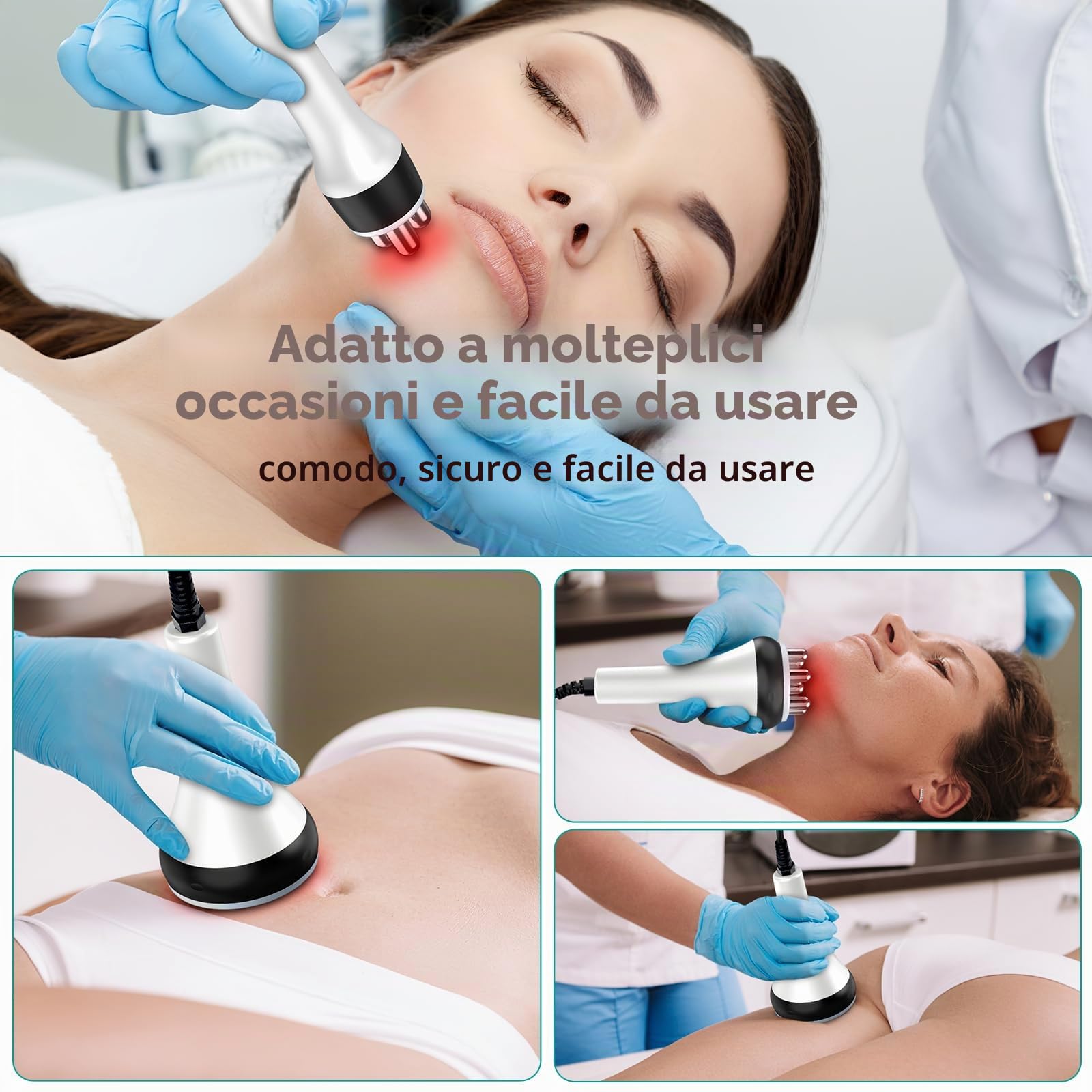 Cellulite 3 in 1 40K Cavitazione e radiofrequenza | RF, coppette corpo e viso, modellamento, cura delicata a casa