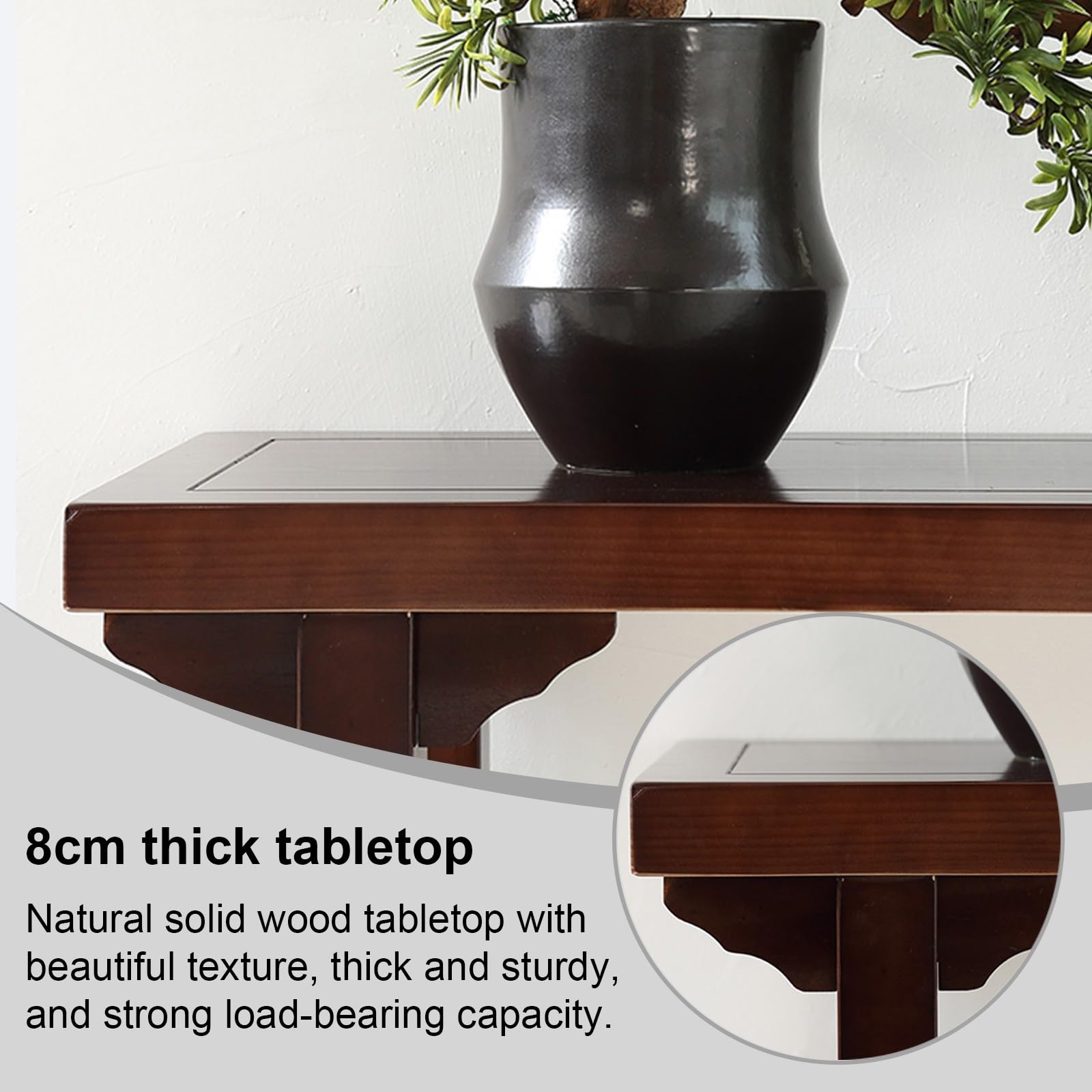 Table d'entrée Moderne en Bois, Table étroite et Longue à Placer derrière Un canapé, pour Salon, Couloir, Hall d'entrée, Naturel (31,5 * 11,8 * 31,5 Pouces)