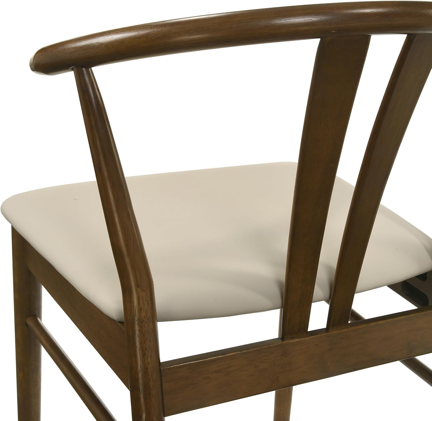 Roundhill Furniture Lavin Wishbone Dining Chairs, Set of 2, Walnut