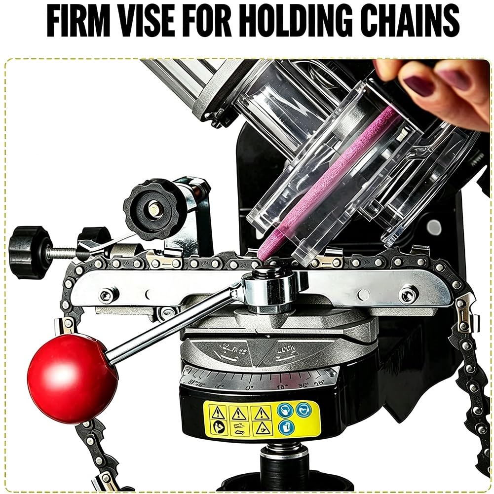 Afilador de Mesa para Cadenas de Motosierra, Dispositivo de Afilado para Cadenas de Motosierra | Ángulo Ajustable, Compacto y Portátil