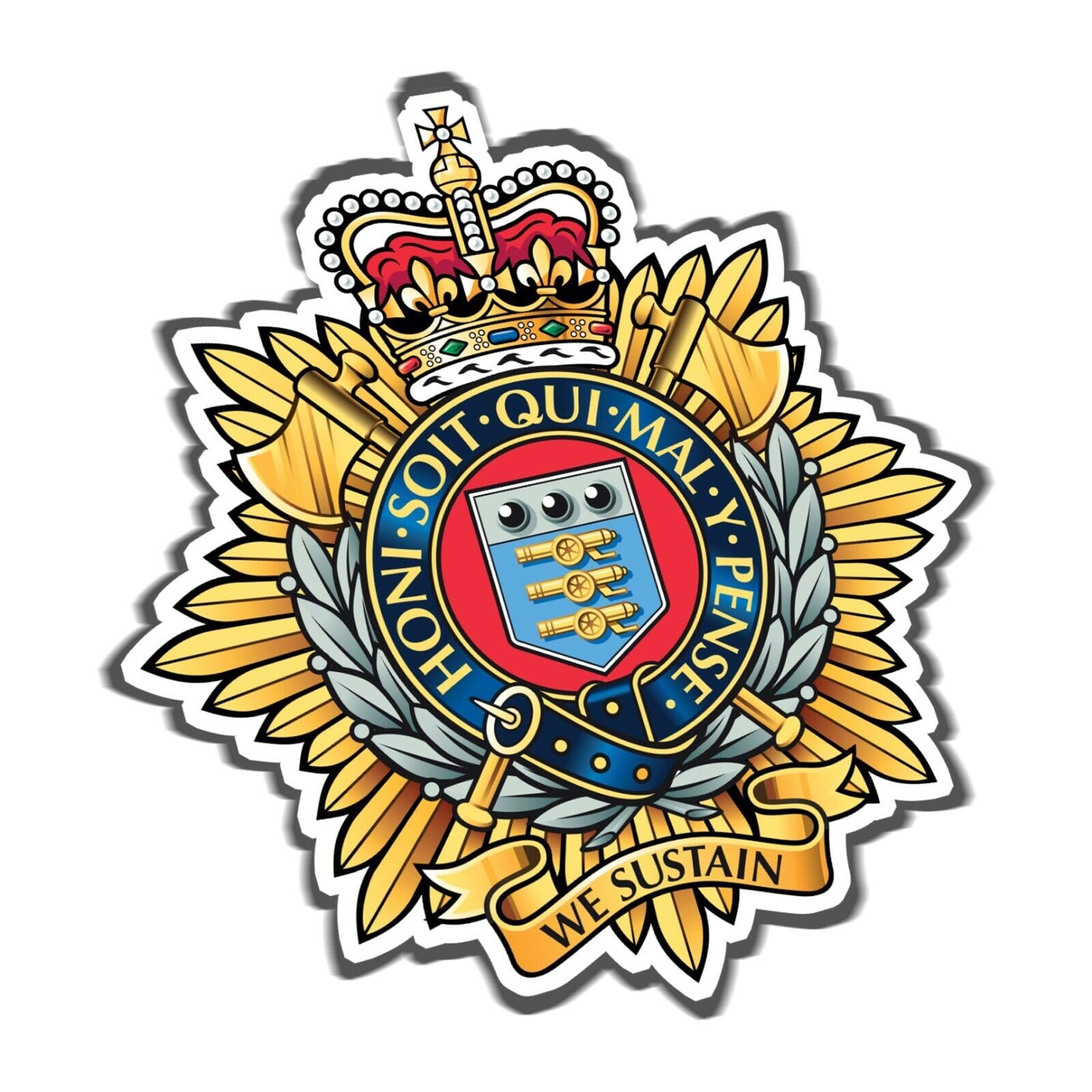 Royal Logistic Corps (SK21) Military Waterproof Vinyl Stickers Decal RLC Veteran Squaddie Army 100mm x 93mm