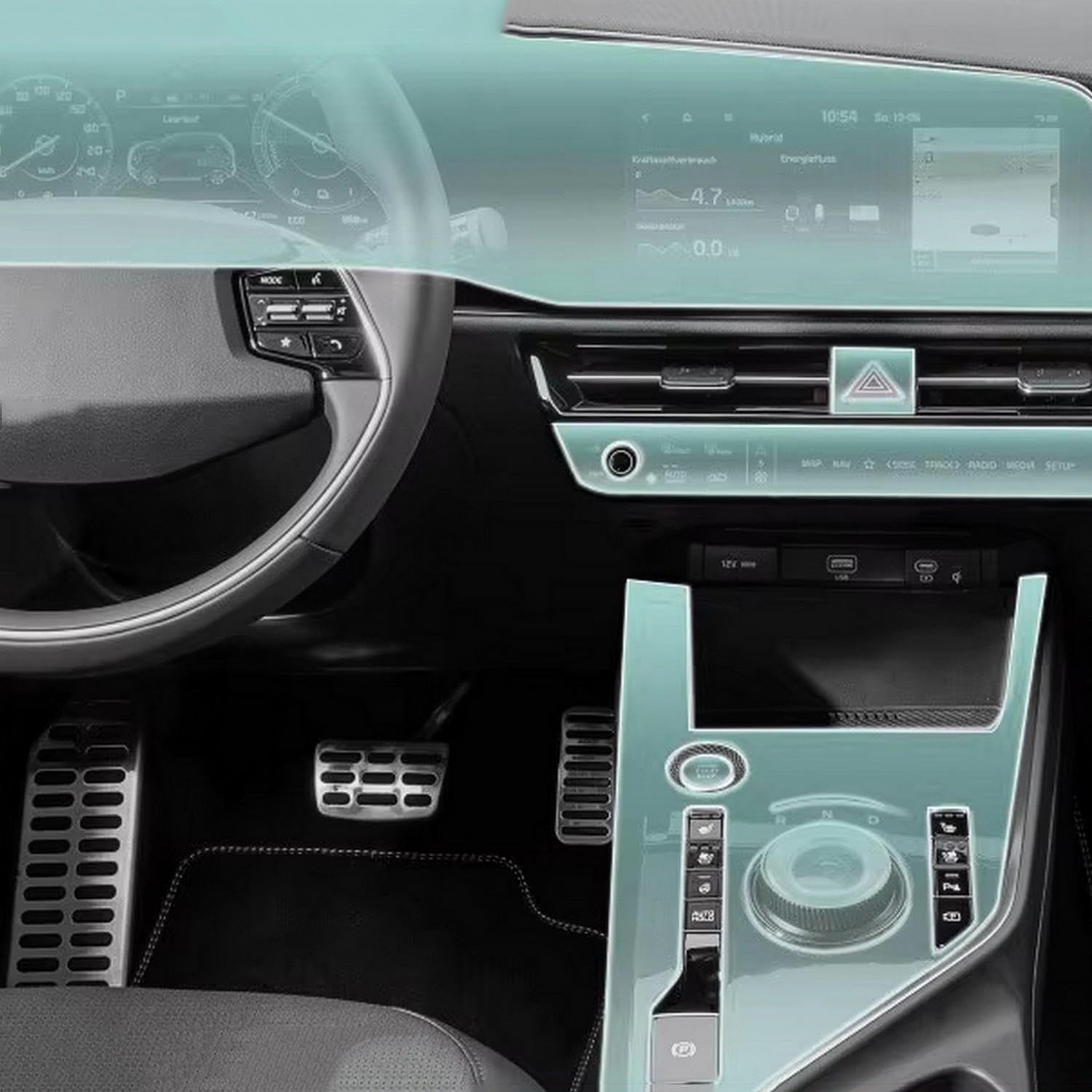 Film PPF KIA NIRO SG2 console centrale haute protection transparente invisible en TPU anti-rayures