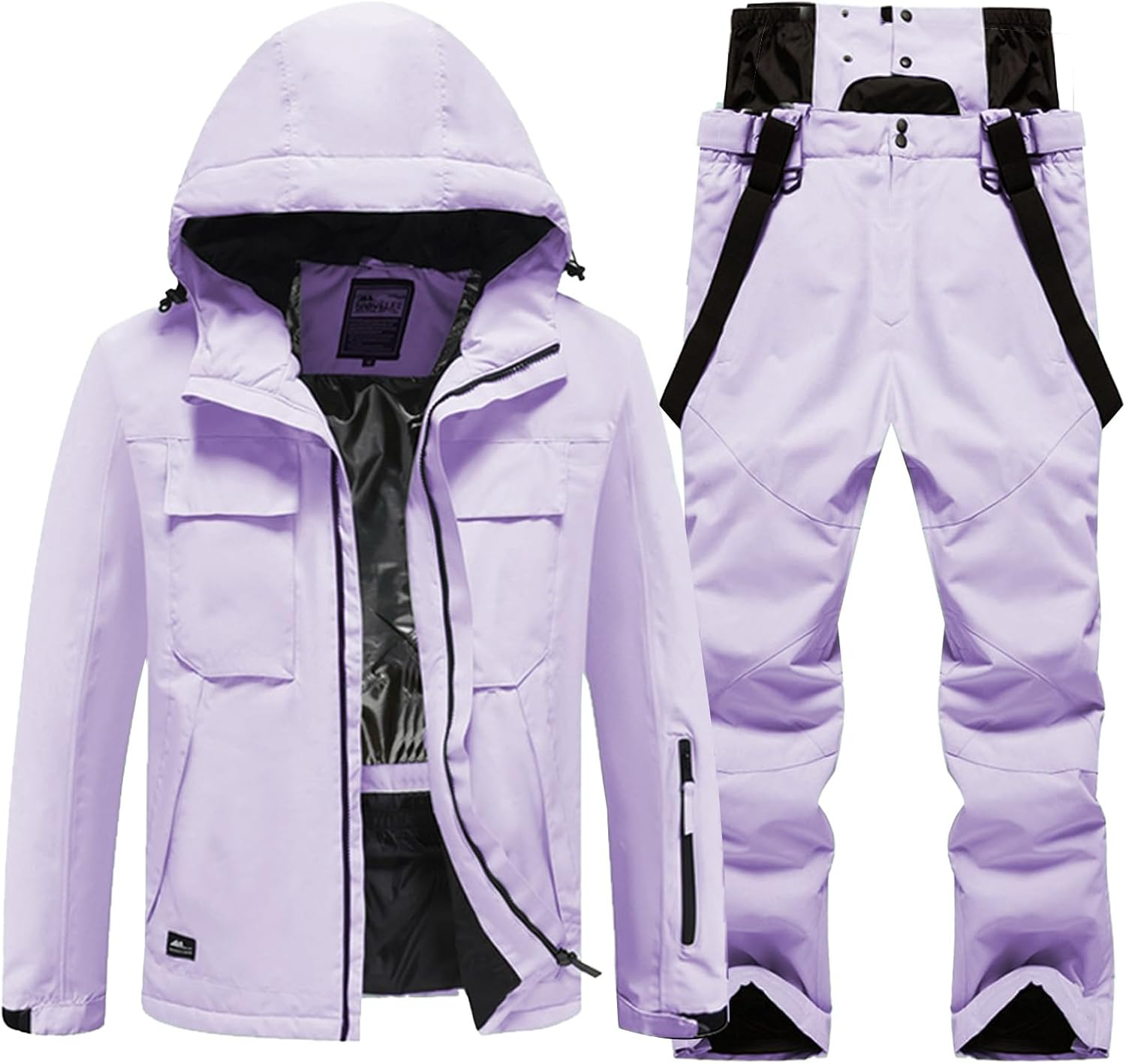 YEEFINE Women&Men's Ski Suit Two Pieces Snowsuits Snowboard Waterproof Suits Unisex Outdoor Warm Winter Ski Jacket and Pants