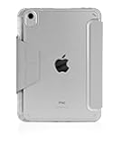 STM OPP Case for iPad mini (A17 Pro/6th Gen) – Ultra-Slim Folio Cover with Origami Stand, Crystal Clear Back, Drop Protection, Integrated Apple Pencil Holder, Easy Port Access – Grey