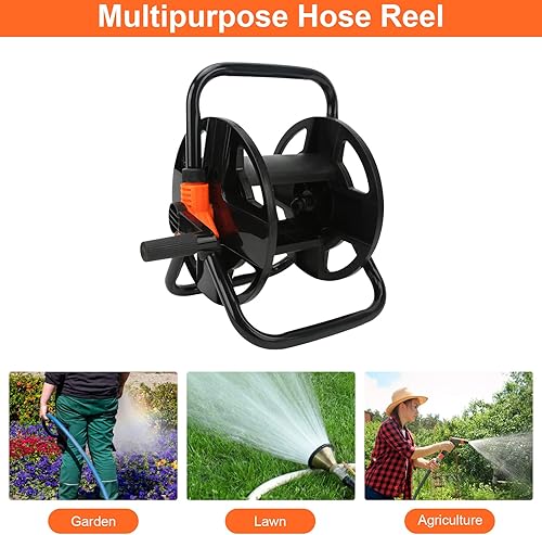 Miniatura 5 de Carretes de manguera para exterior,Soporte de manguera de jardín Herramienta de un solo brazo,Carrete de manguera de jardín ABS, Para riego de