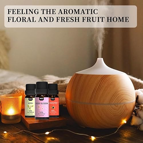 Miniatura 2 de MISIJI Juego de aceites esenciales, aceites difusores de primera calidad para el hogar, aceites esenciales para aromaterapia, verano, playa, 0.5 fl