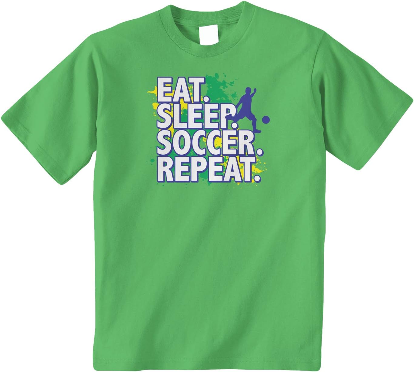 Threadrock Big Boys' Eat Sleep Soccer Repeat (Boys) Youth T-Shirt