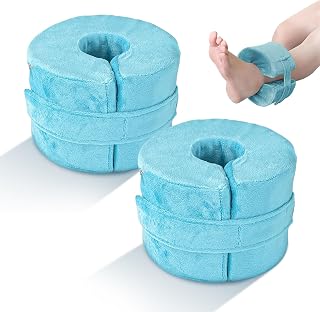 2Pack Ankle Pillows, Foot Elevation Pillow Ring, Ankle Heel Elevators Protectors for Bed Sores Swelling Pain Reducing Sleeping Foot Support