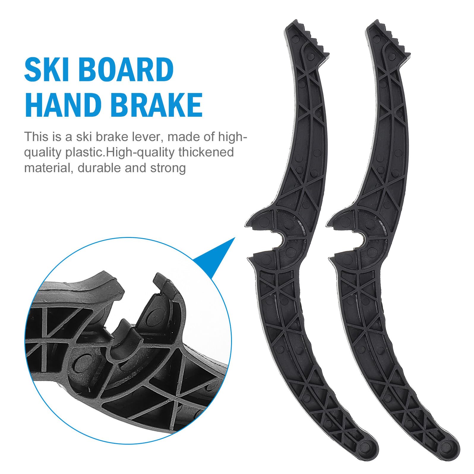 Gatuida Maniglia del Freno Snowboard Antiscivolo con Cordino Accessorio per Slitta da Neve Leva Freno Tavola da Sci Sicurezza E Facilità di Installazione