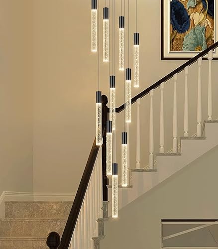 Miniatura 8 de Lámparas LED para sala de estar, lámpara colgante moderno, escalera lamparas entrada, vestíbulo, iluminación dimmale lámpara negra