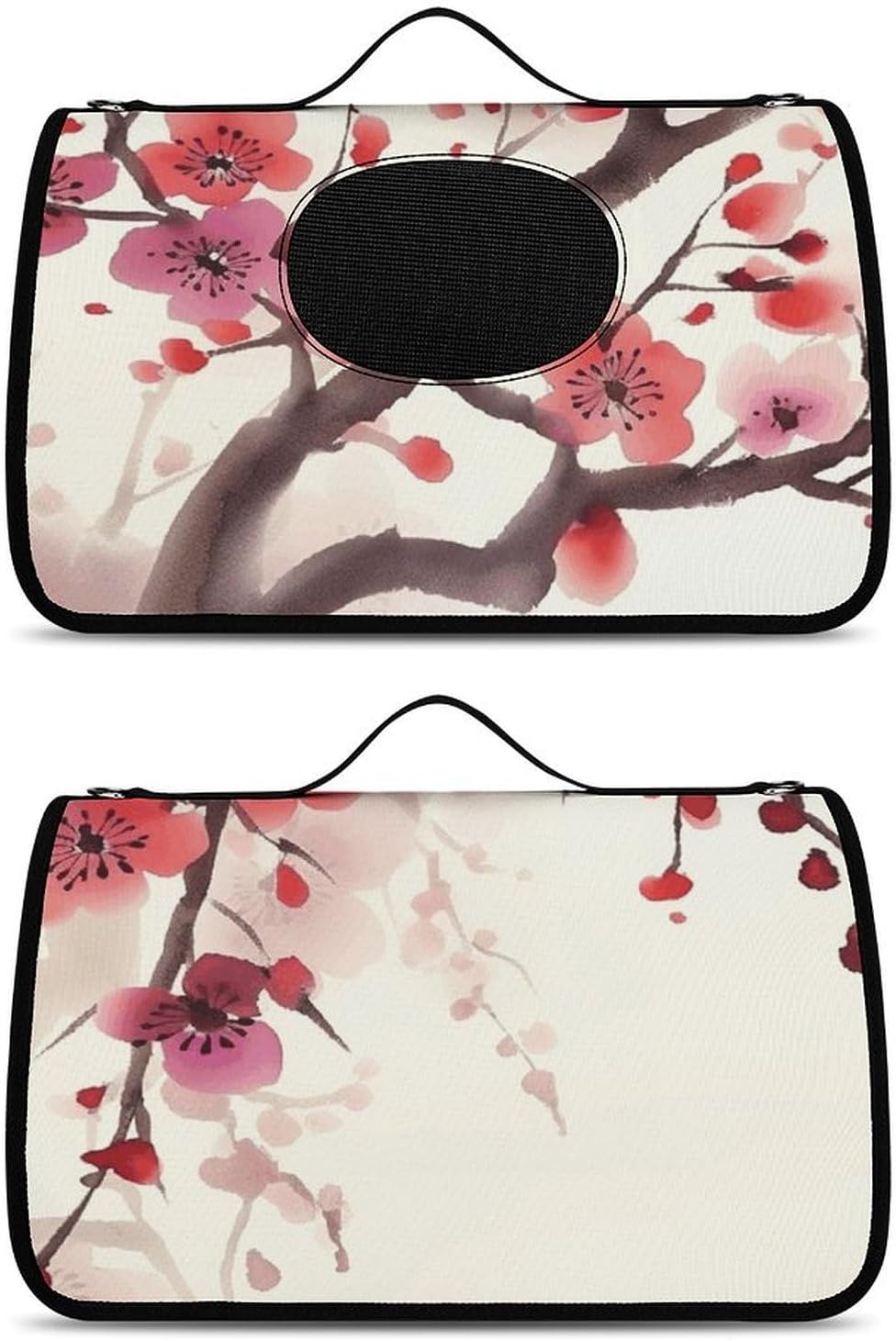 Pet Handbags, Spring Plum Printed Pet Handbags,folding Pet Bags,new Pet Handbags,universal Pet Handbags, 45X26X23.5cm
