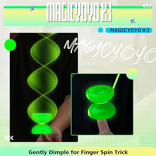 Miniatura 2 de MAGICYOYO K3 Aurora-P - Yoyó profesional que brilla en la oscuridad para niños y adultos  Yoyó sensible y sin respuesta para principiantes y