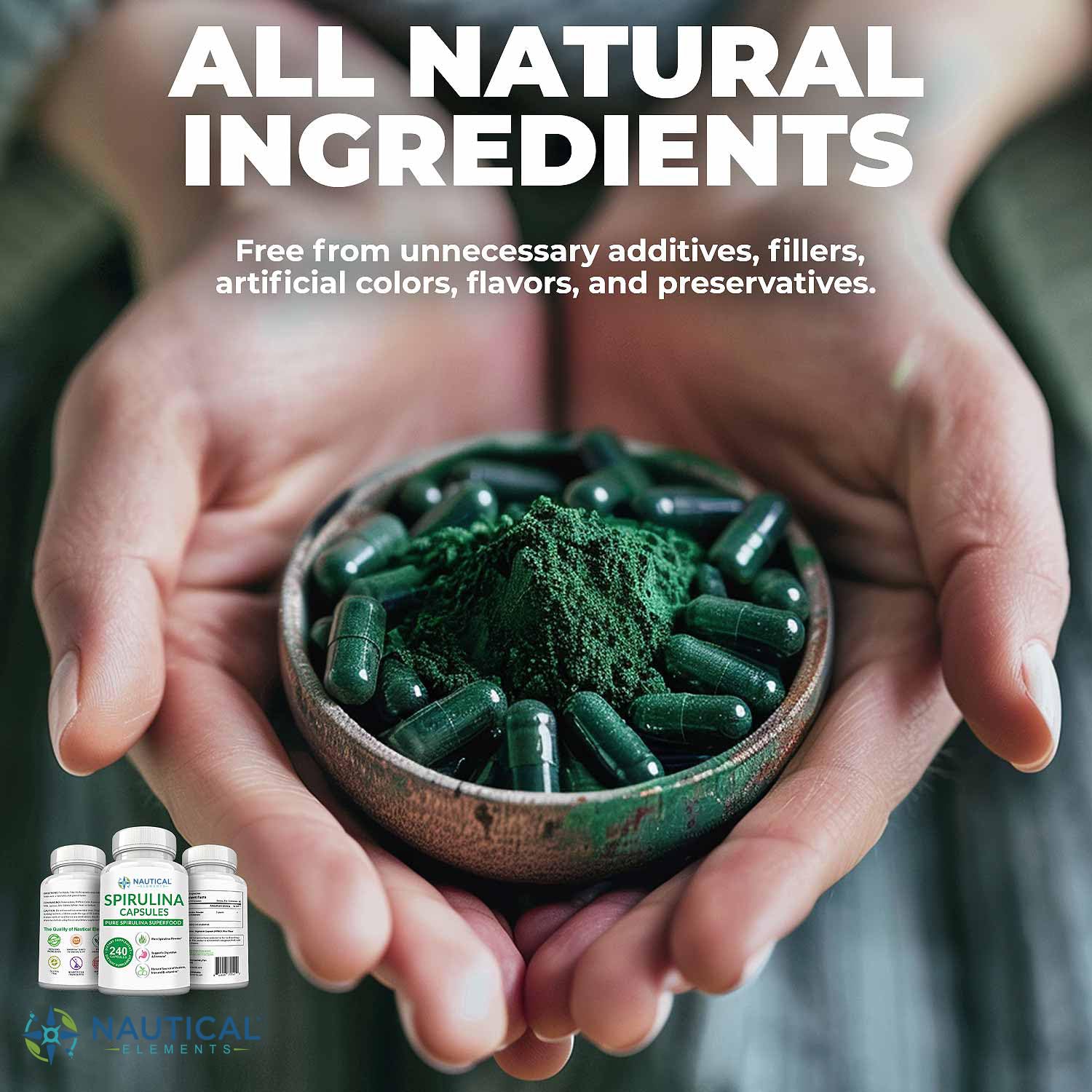 Spirulina Capsules 3000mg - 40 Servings Of Organic Spirulina Capsules — Amazon image 3