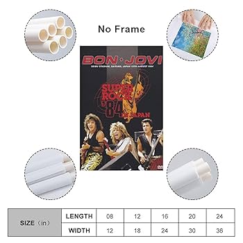 Amazon.co.jp: Bon Jovi ボン・ジョヴィ ロックバンド ポスター