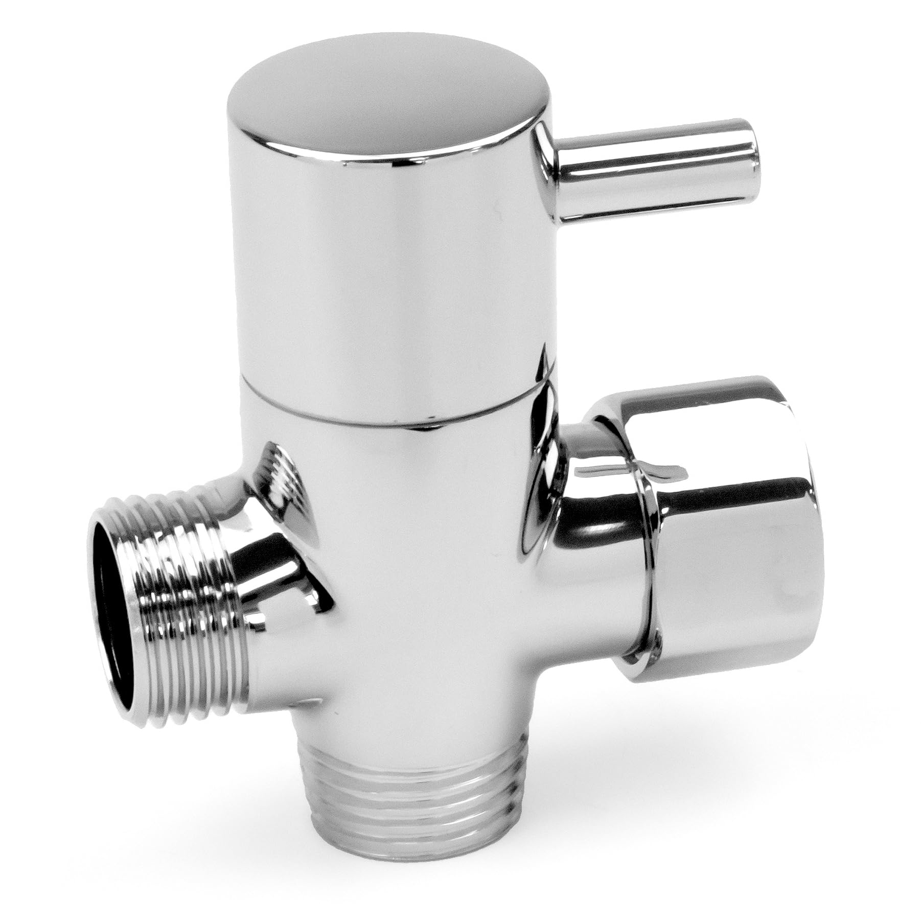 Xcel Home T Adapter Valve with Shut-Off Diverter G1/2 Connection Universal 3-Way Bathroom Shower Tap Diverter Hand Shower Showering Components